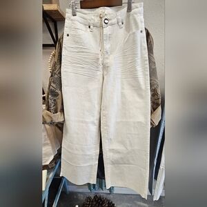 Easel White Wide Leg Jeans